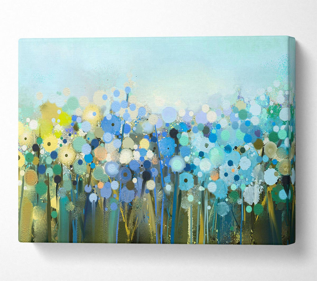 Picture of The Turquoise Wonder Flowers Canvas Print Wall Art