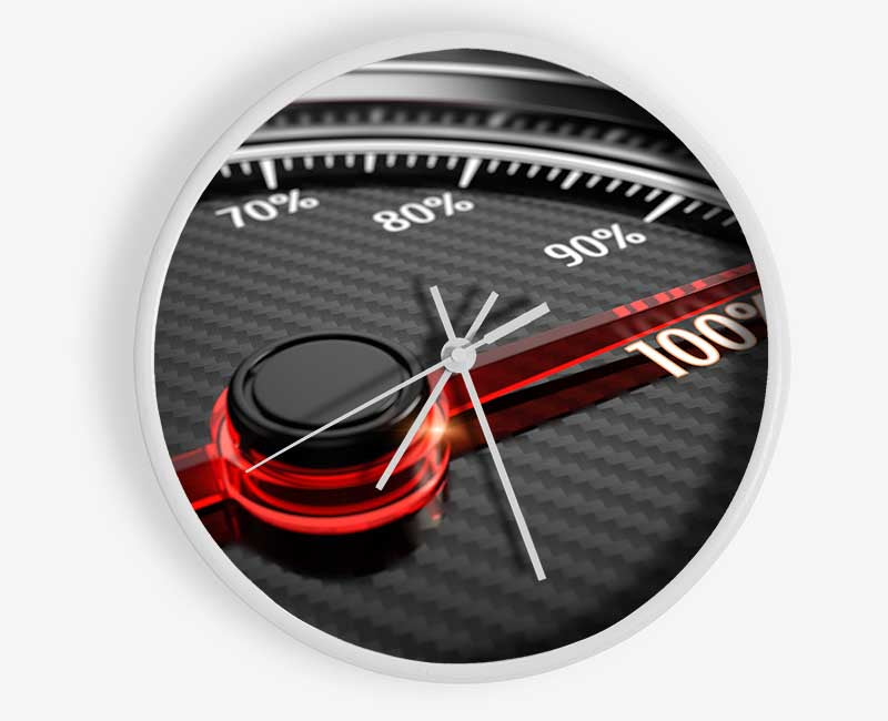 Speed One Hundred Percent Clock - Wallart-Direct UK