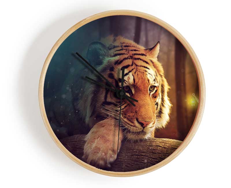 Visiting The Tiger Woman Clock - Wallart-Direct UK