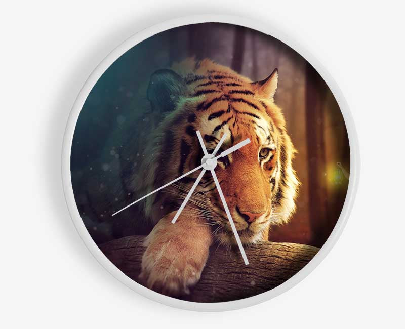 Visiting The Tiger Woman Clock - Wallart-Direct UK