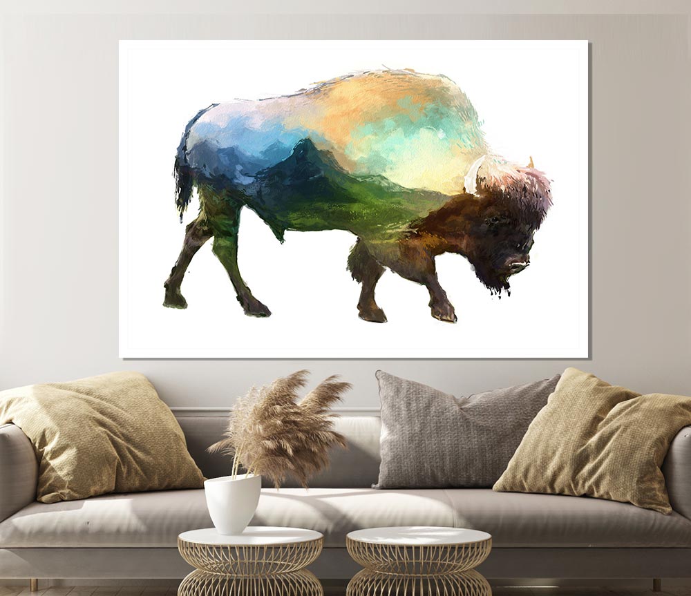 The Bison Of The Universe Print Poster Wall Art