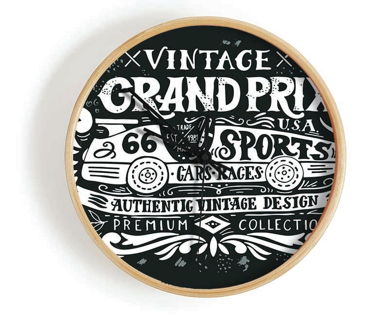 Vintage Grand Prix Type Clock - Wallart-Direct UK