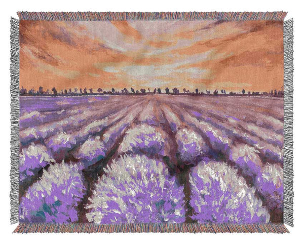 Lavender Fields Supreme Woven Blanket