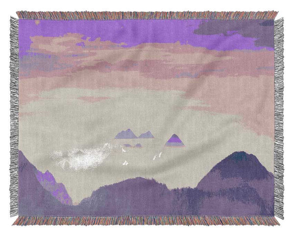 Lavender Mountain Top Woven Blanket