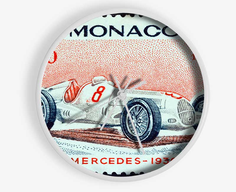 Monaco Race Stamp Clock - Wallart-Direct UK