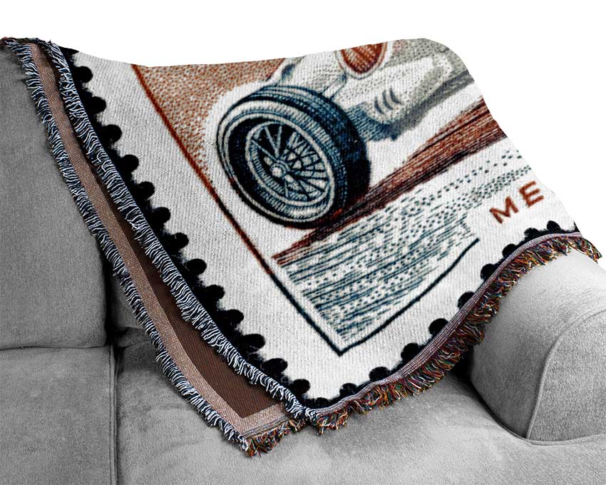 Monaco Race Stamp Woven Blanket