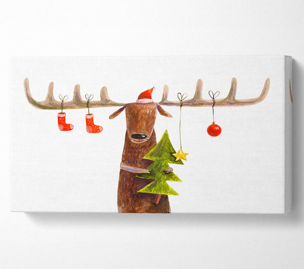 Reindeer At Christmas Antlers
