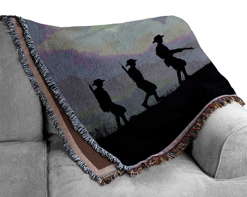 The Troops Silhouette Woven Blanket