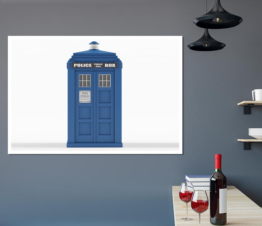 The Blue Police Box Print Poster Wall Art