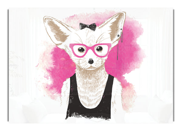Arctic Fox Brille mit Schleife in Rosa