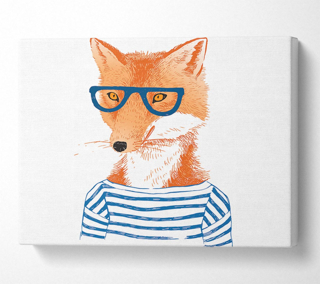 Picture of The Nerd Fox Canvas Print Wall Art