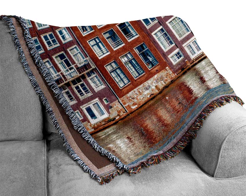 Tightly Packed Houses Woven Blanket
