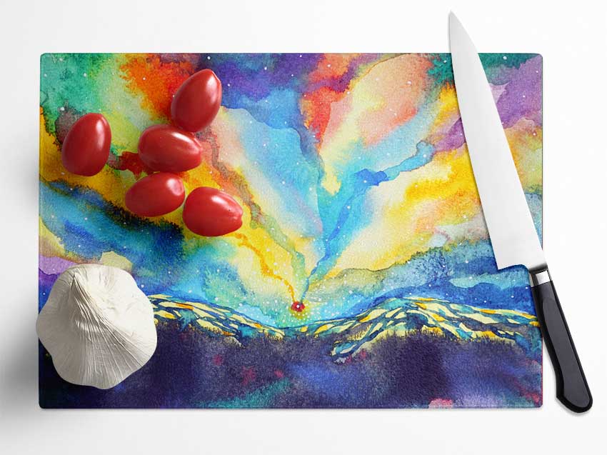 Clouds Of The Spirit World Glass Chopping Board