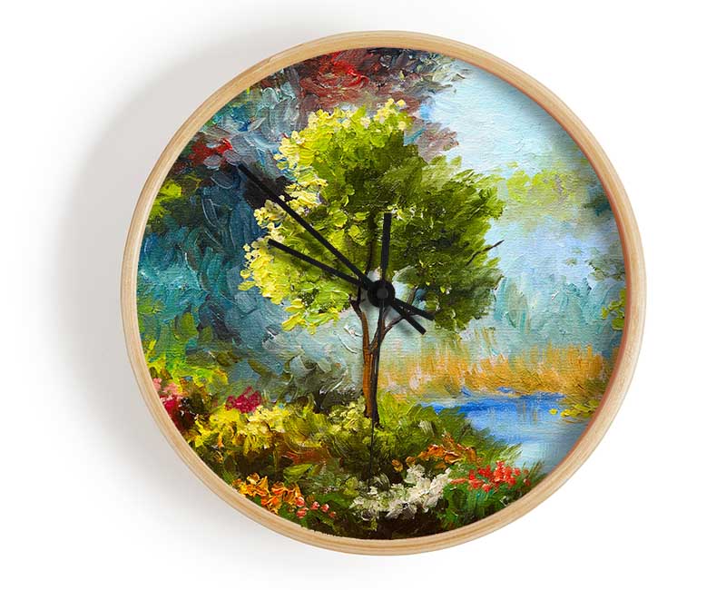 The Tree In The Beautiful Woodland Clock - Wallart-Direct UK