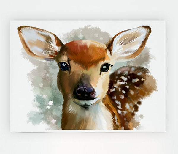 Watercolour Pretty Deer Print Poster Wall Art