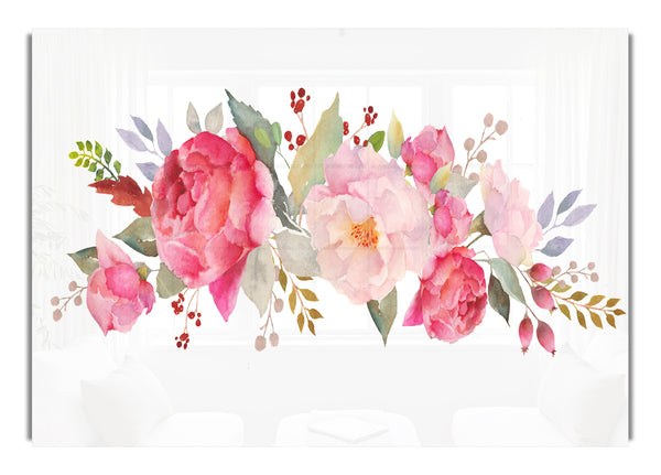 Bouquet Of Pink And Peach Flowers
