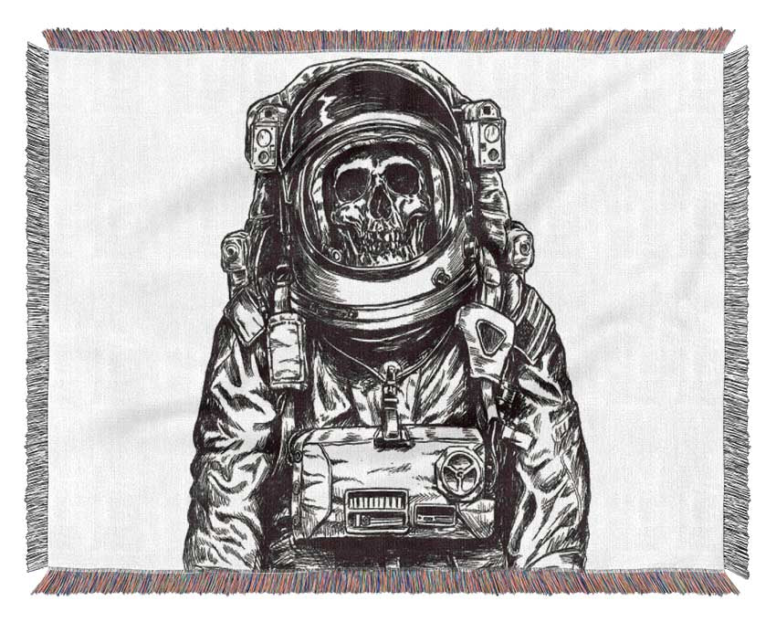 The Skeleton Space Explorer Woven Blanket