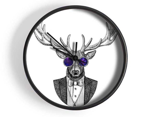 Glasses Deer Clock - Wallart-Direct UK
