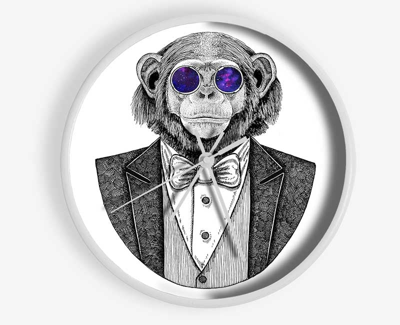 Glasses Chimpanzee Clock - Wallart-Direct UK