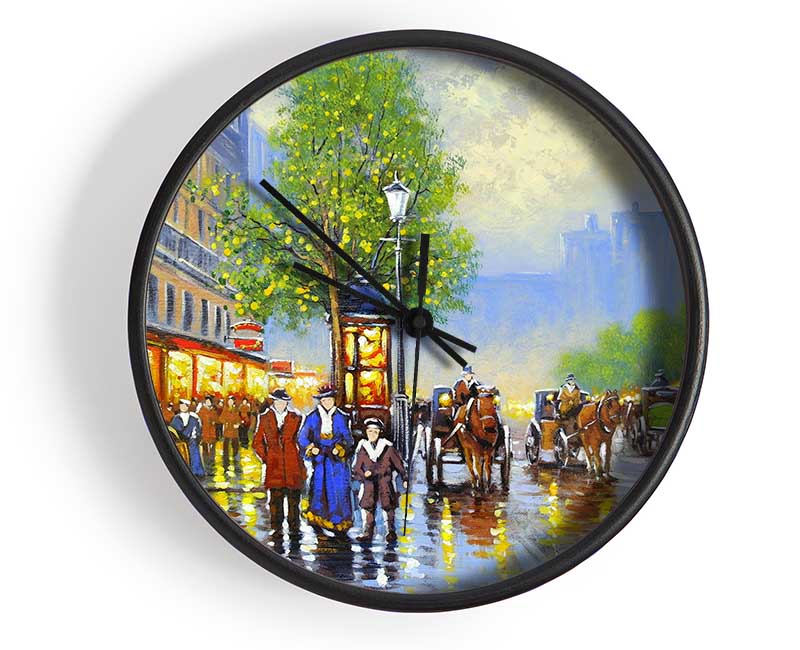 Old Town Reflections Clock - Wallart-Direct UK