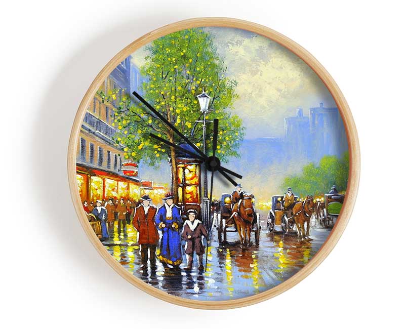 Old Town Reflections Clock - Wallart-Direct UK