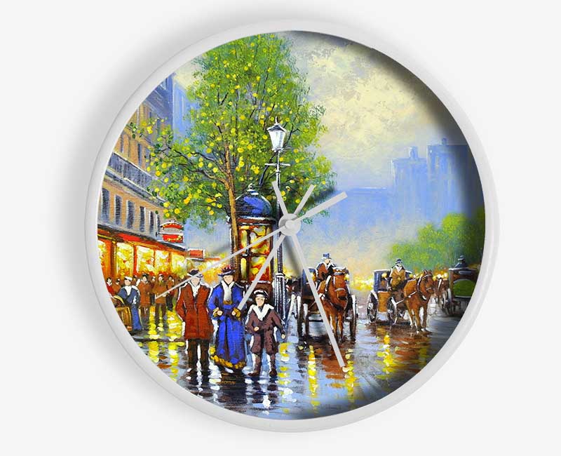 Old Town Reflections Clock - Wallart-Direct UK