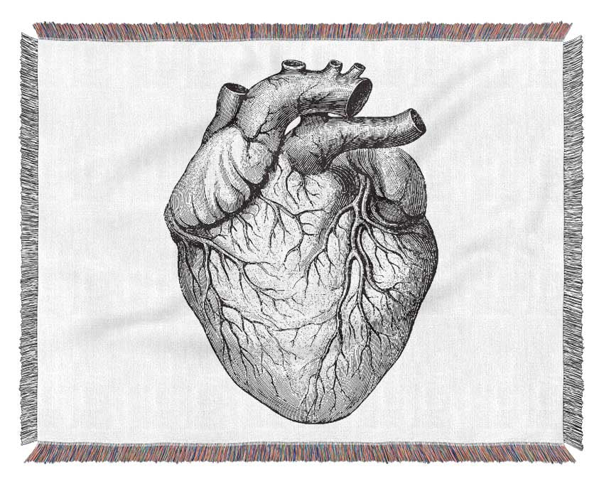 Anatomy Of The Heart Woven Blanket