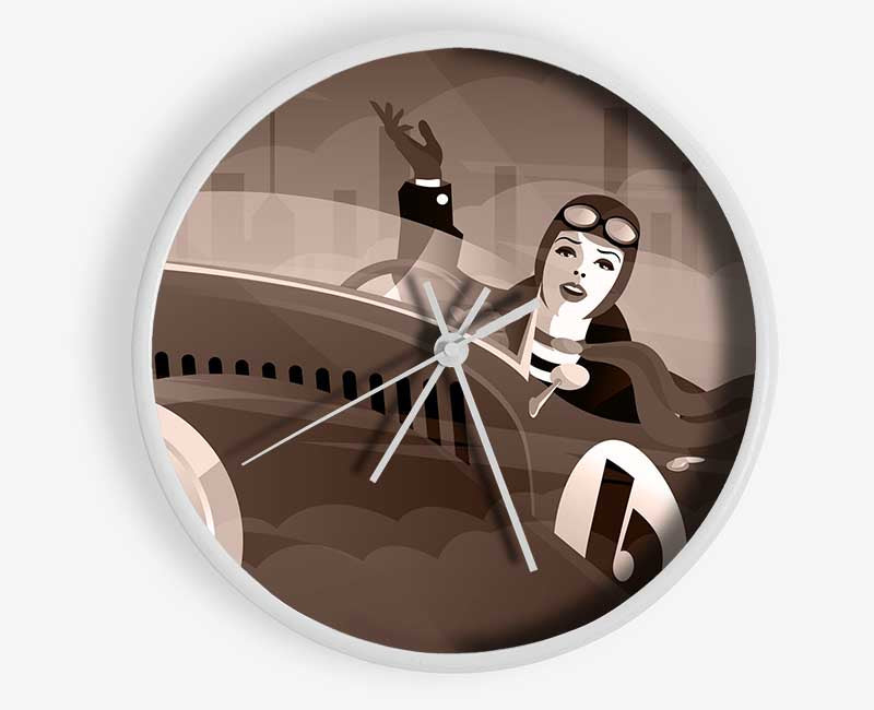 Old Woman Racer Clock - Wallart-Direct UK