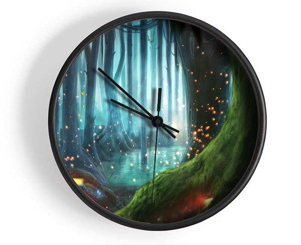 Magical Forest Orbs Clock - Wallart-Direct UK