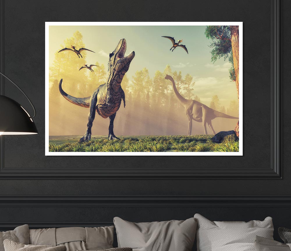 The Mighty T Rex Print Poster Wall Art