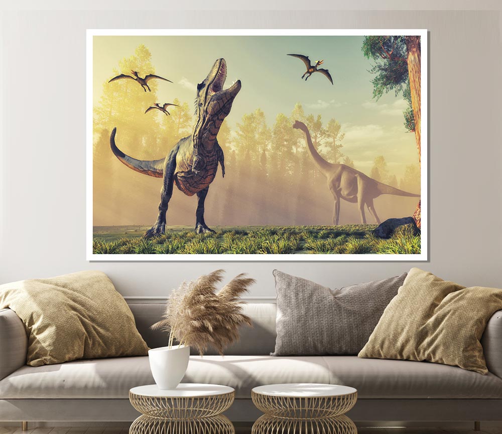 The Mighty T Rex Print Poster Wall Art