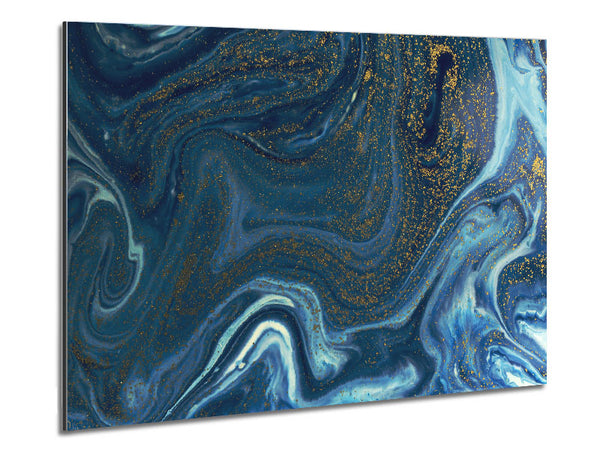 Blauer Glitzerfluss