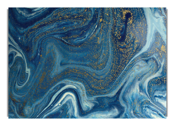 Blauer Glitzerfluss