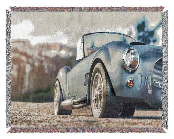 Classic Sports Car Stance Woven Blanket