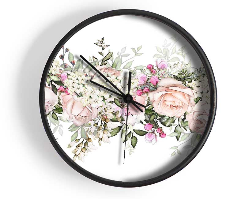 Wedding Flowers Of Beauty Clock - Wallart-Direct UK