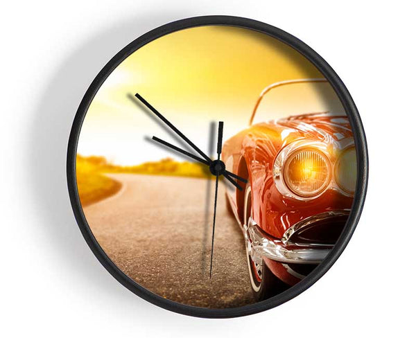 Red Motorcar Racer Clock - Wallart-Direct UK