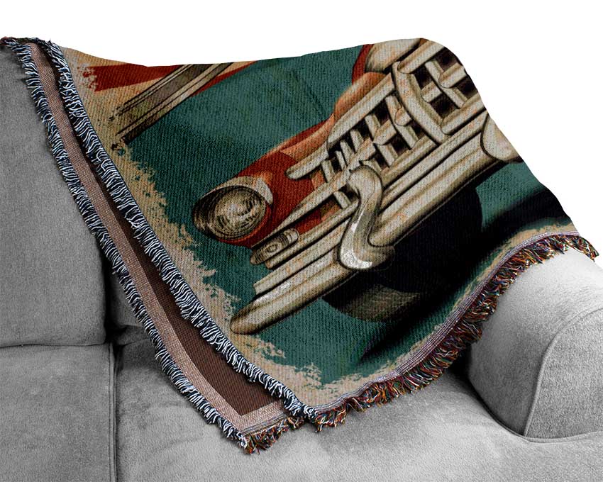 Route 66 Garage Woven Blanket