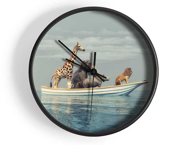 Animal Kingdom Boat Ride Clock - Wallart-Direct UK