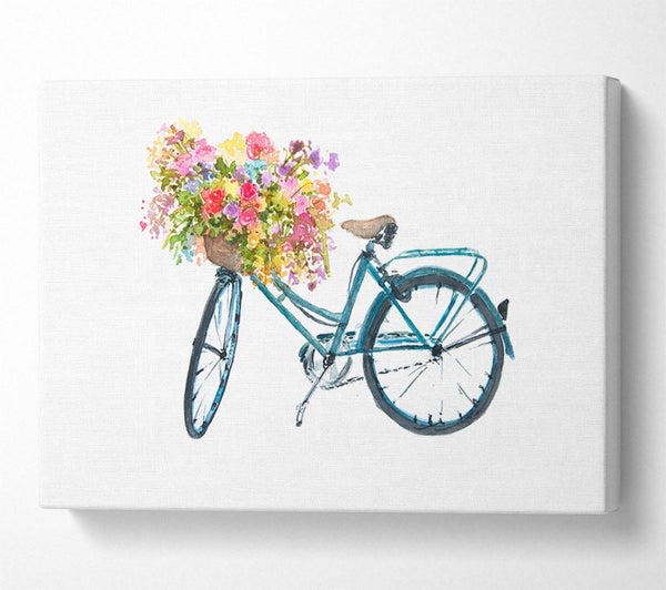  A Canvas Print of Flowers On A Bike Canvas Print