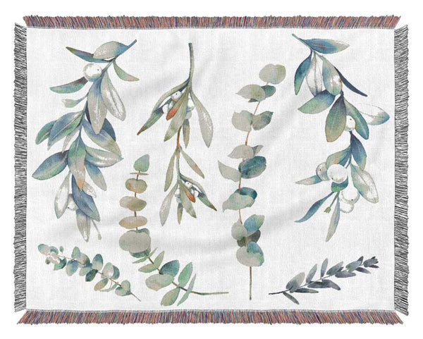 Green Foliage Of Nature Woven Blanket