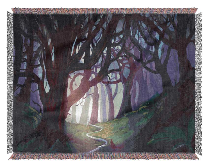 The Scary Woodland Walk Woven Blanket