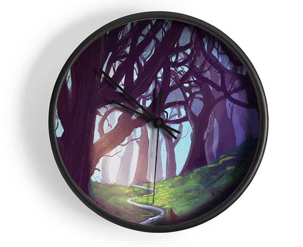 The Scary Woodland Walk Clock - Wallart-Direct UK