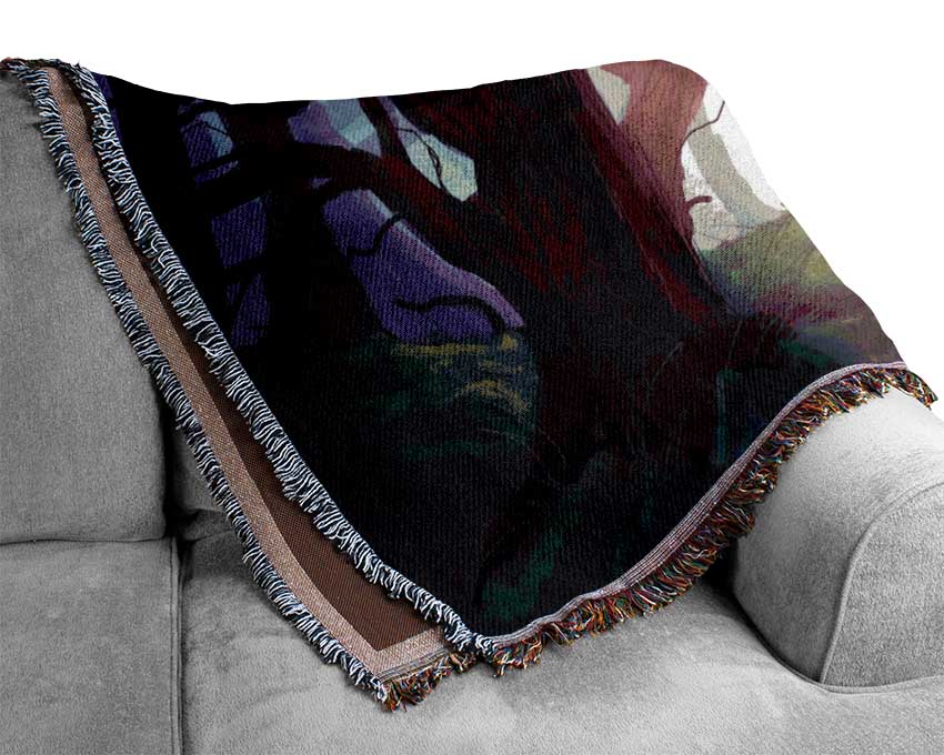 The Scary Woodland Walk Woven Blanket