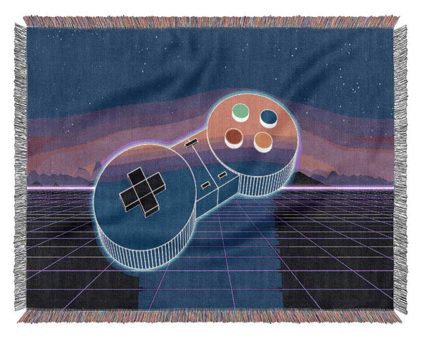 Retro Game Controller Woven Blanket