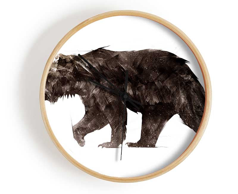 Walking Brown Bear Clock - Wallart-Direct UK