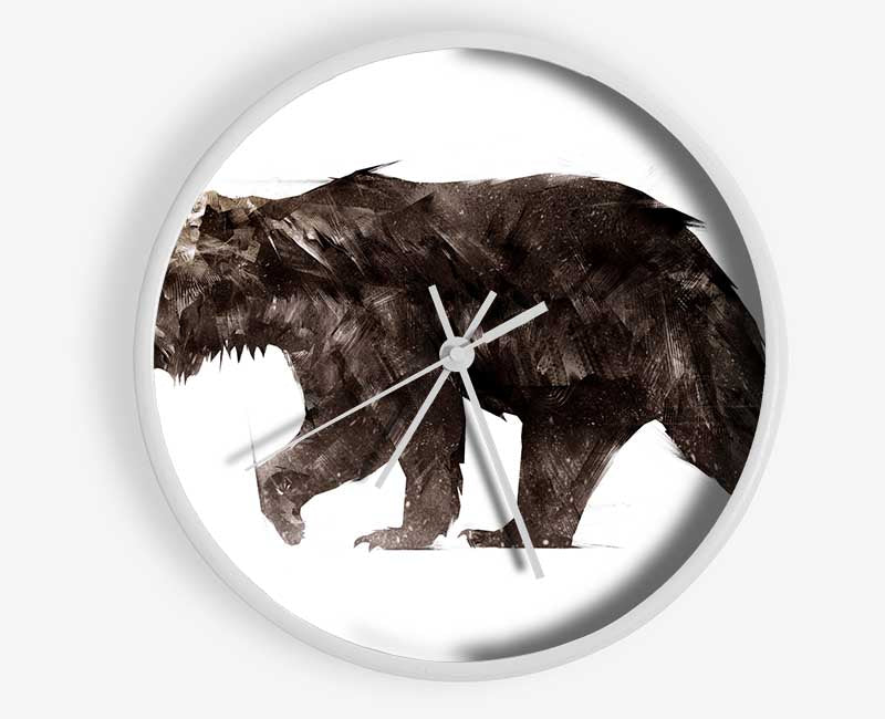 Walking Brown Bear Clock - Wallart-Direct UK