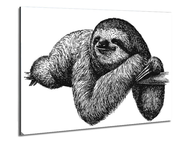 Sloth Chilling On The Branch Metal Print