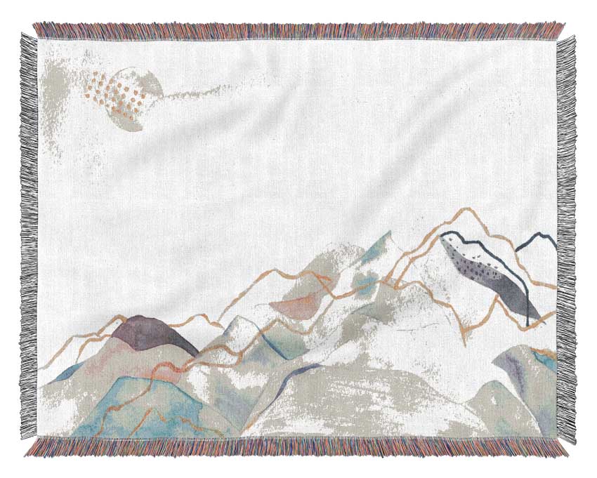 The Pastel Mountain View Woven Blanket