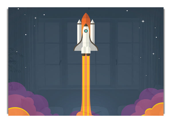 Rocket Ship Into Space
