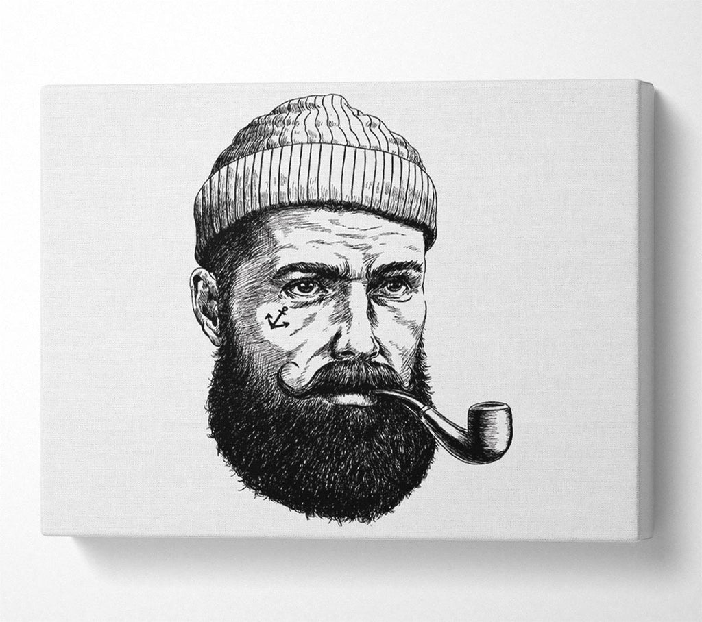 Picture of Hipster Smoker Canvas Print Wall Art